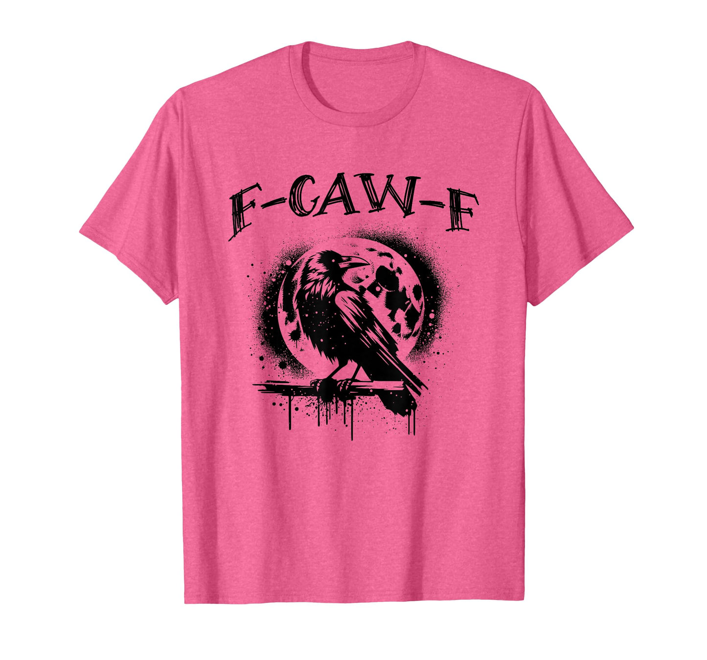 F-CAW-F Black Crow Full Moon Gothic Humor T-Shirt