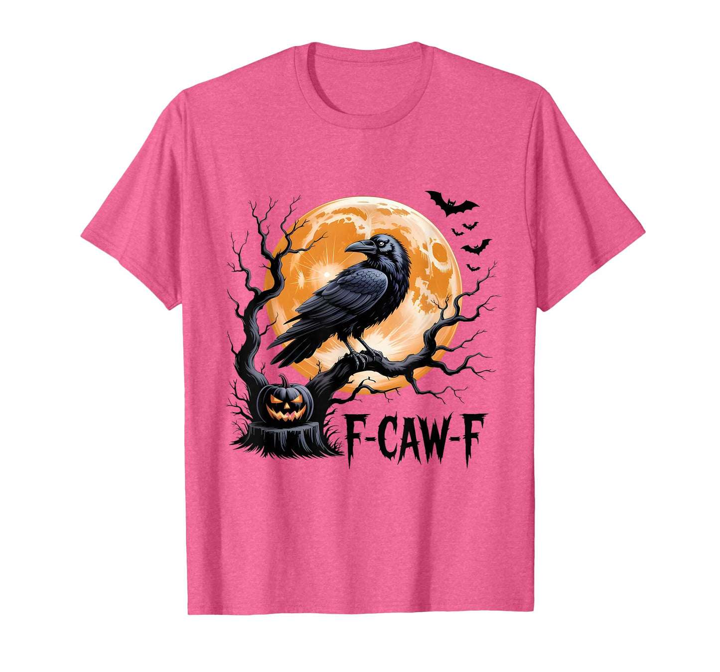 Black Crow, F-Caw-F Funny Black Bird Moon Gothic Adult Humor T-Shirt