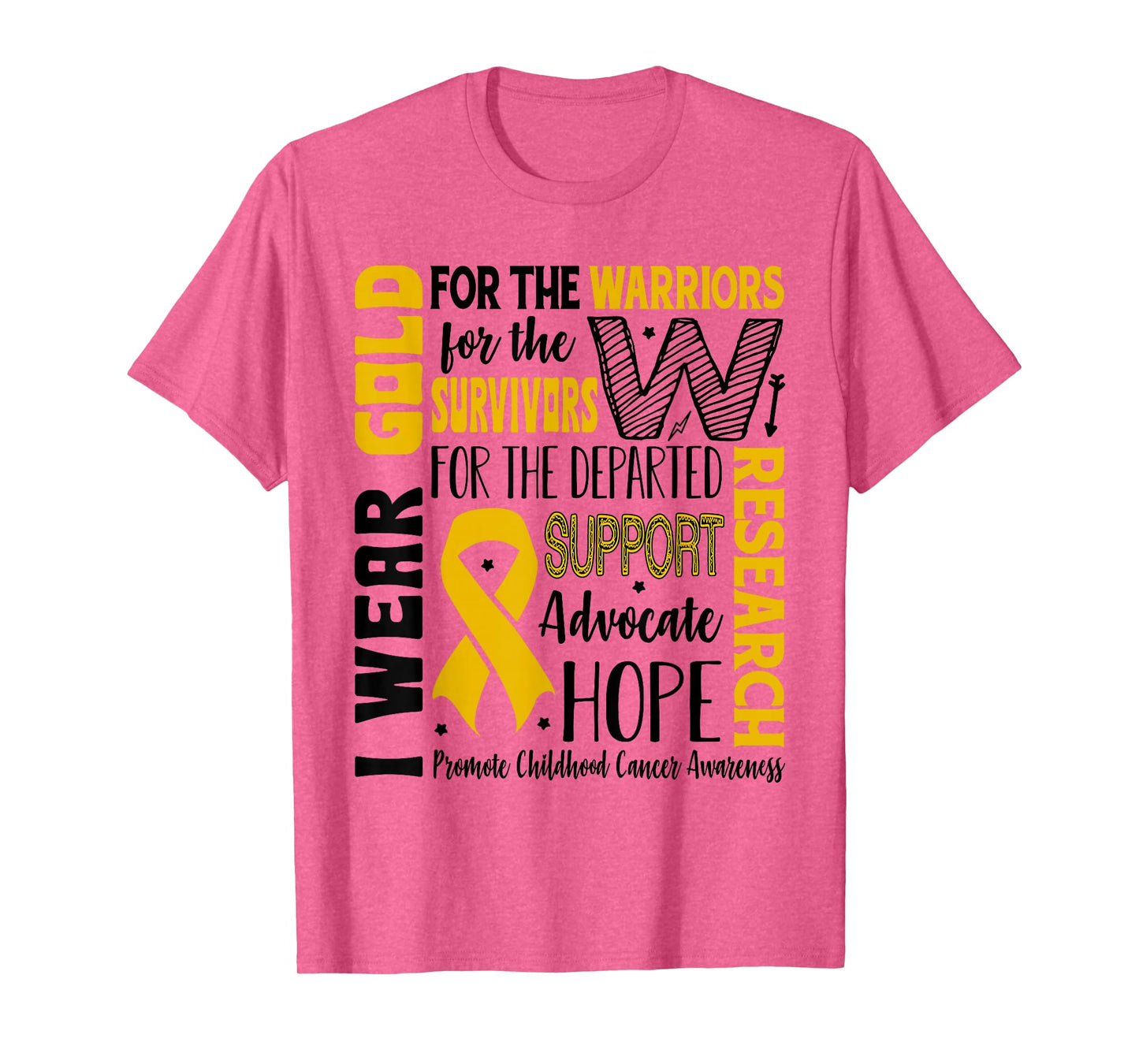 Gold for a Child Fight Warriors Childhood Cancer Awareness T-Shirt