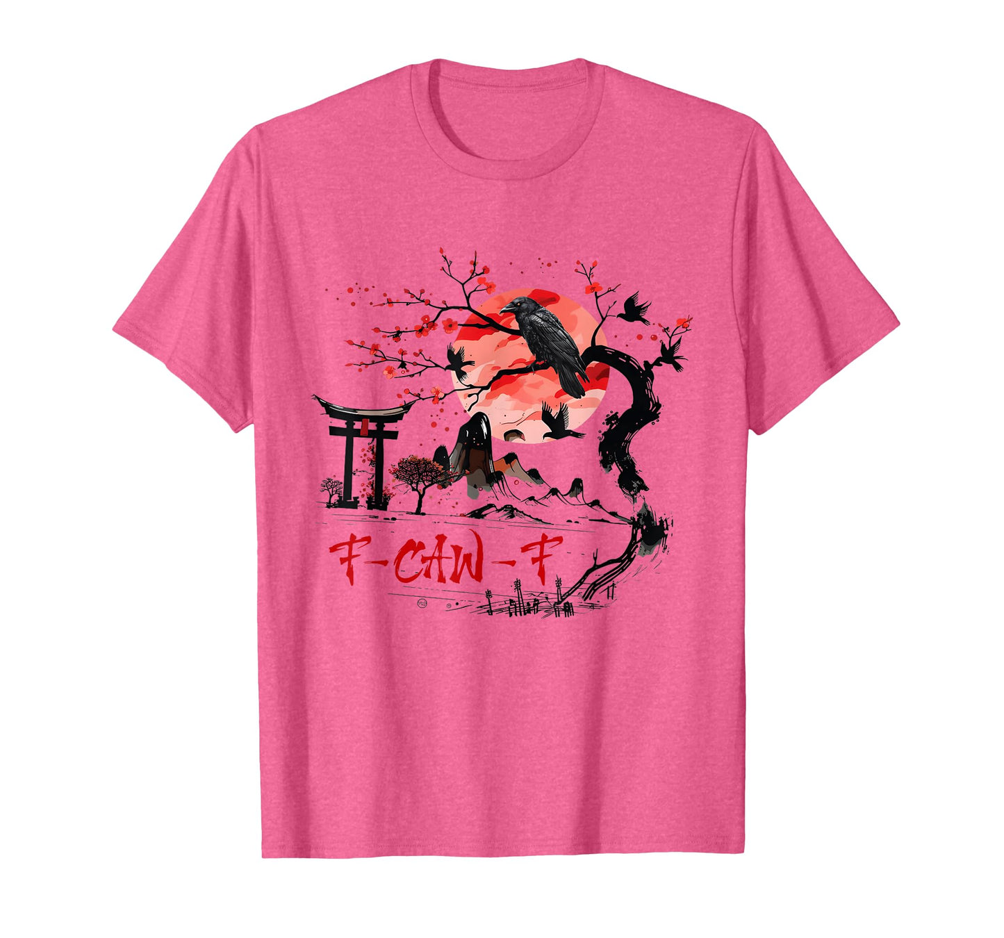 F-Caw-F Raven Funny Crow Vintage Japanese Anime Art T-Shirt