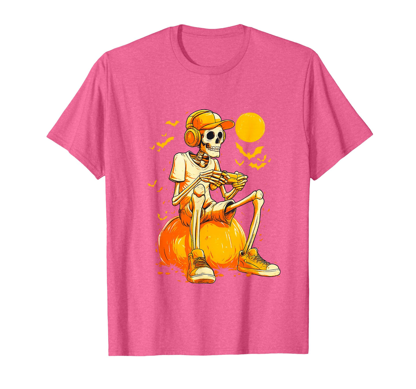 Funny Retro Halloween Skeleton Gamer Video Gaming Graphic T-Shirt