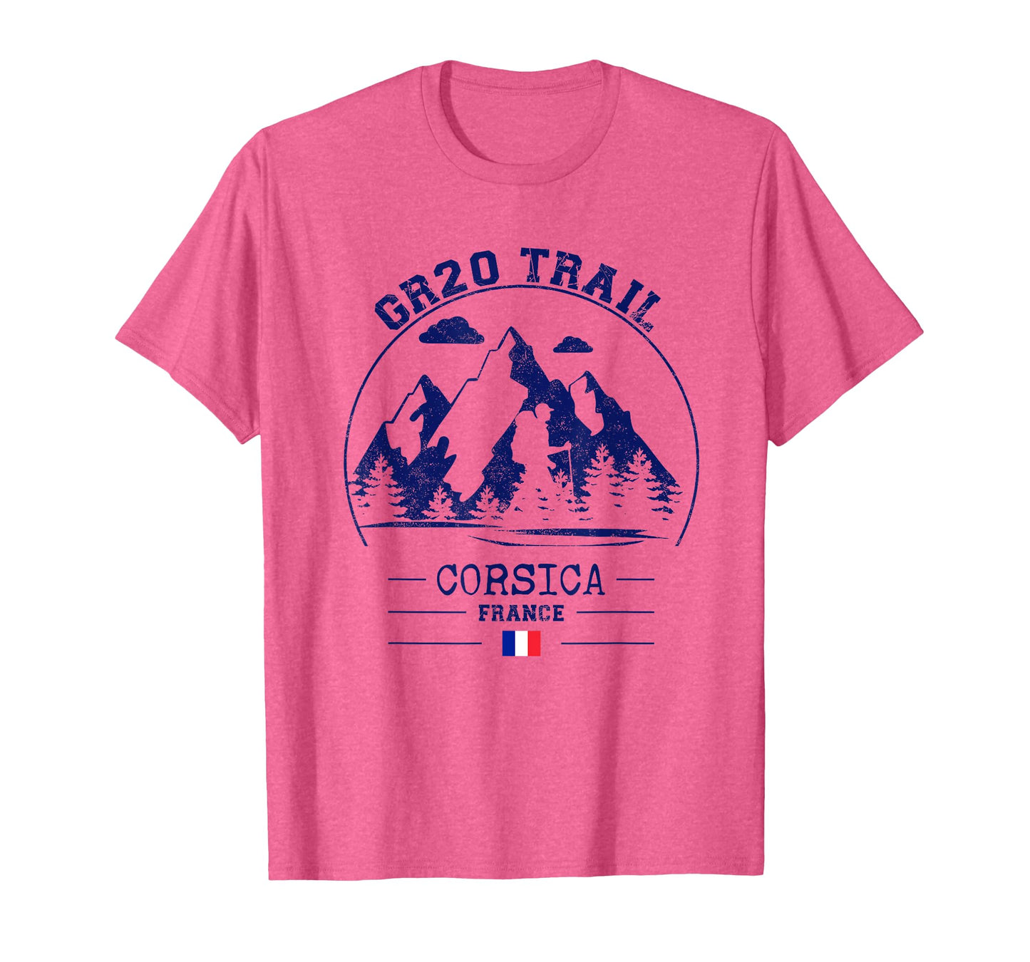 GR20 Trail Corsica France Hiking French Flag Trekking T-Shirt