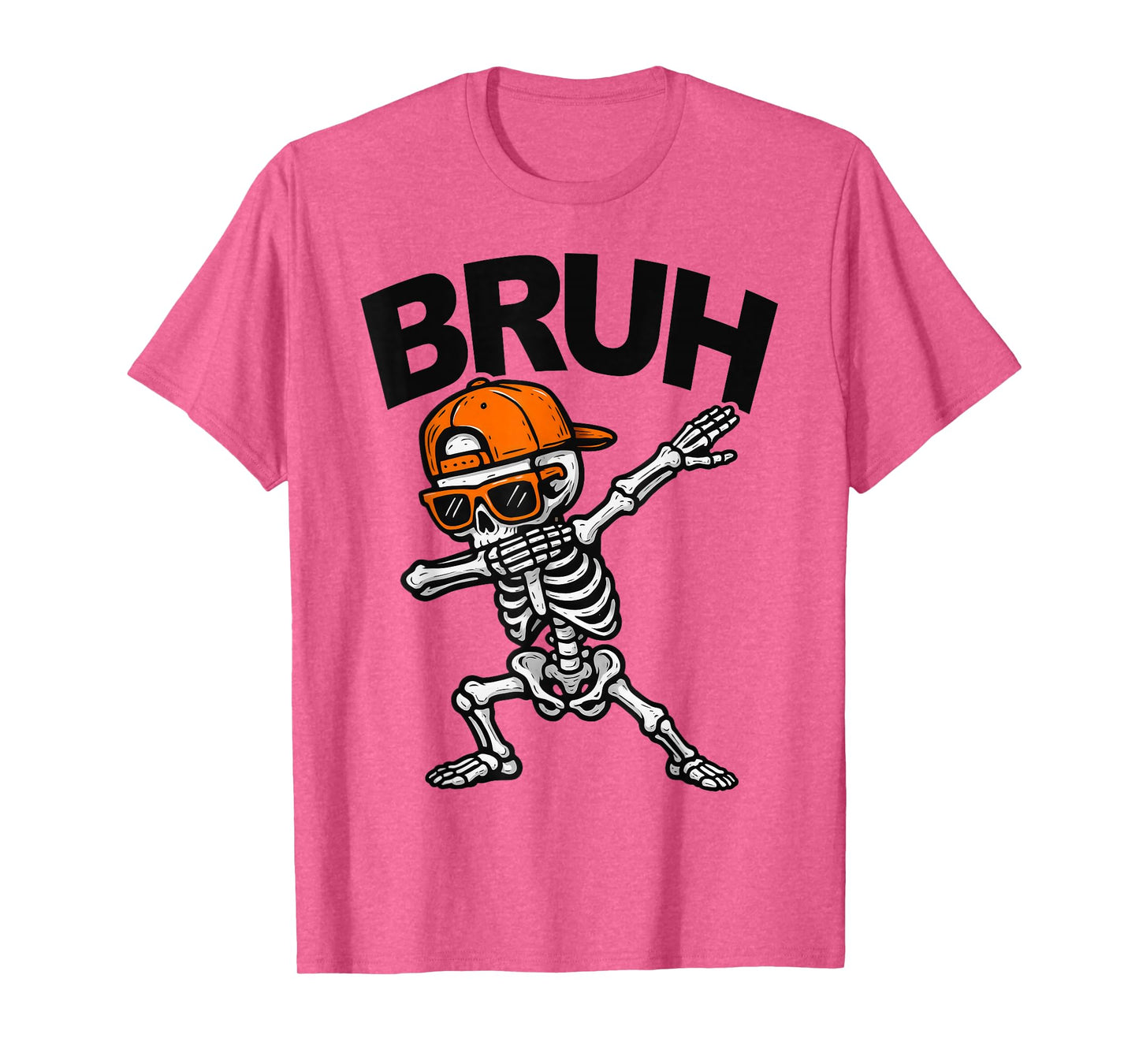 Dabbing Skeleton Bruh Halloween Dab Trick Or Treat Boys Kids T-Shirt