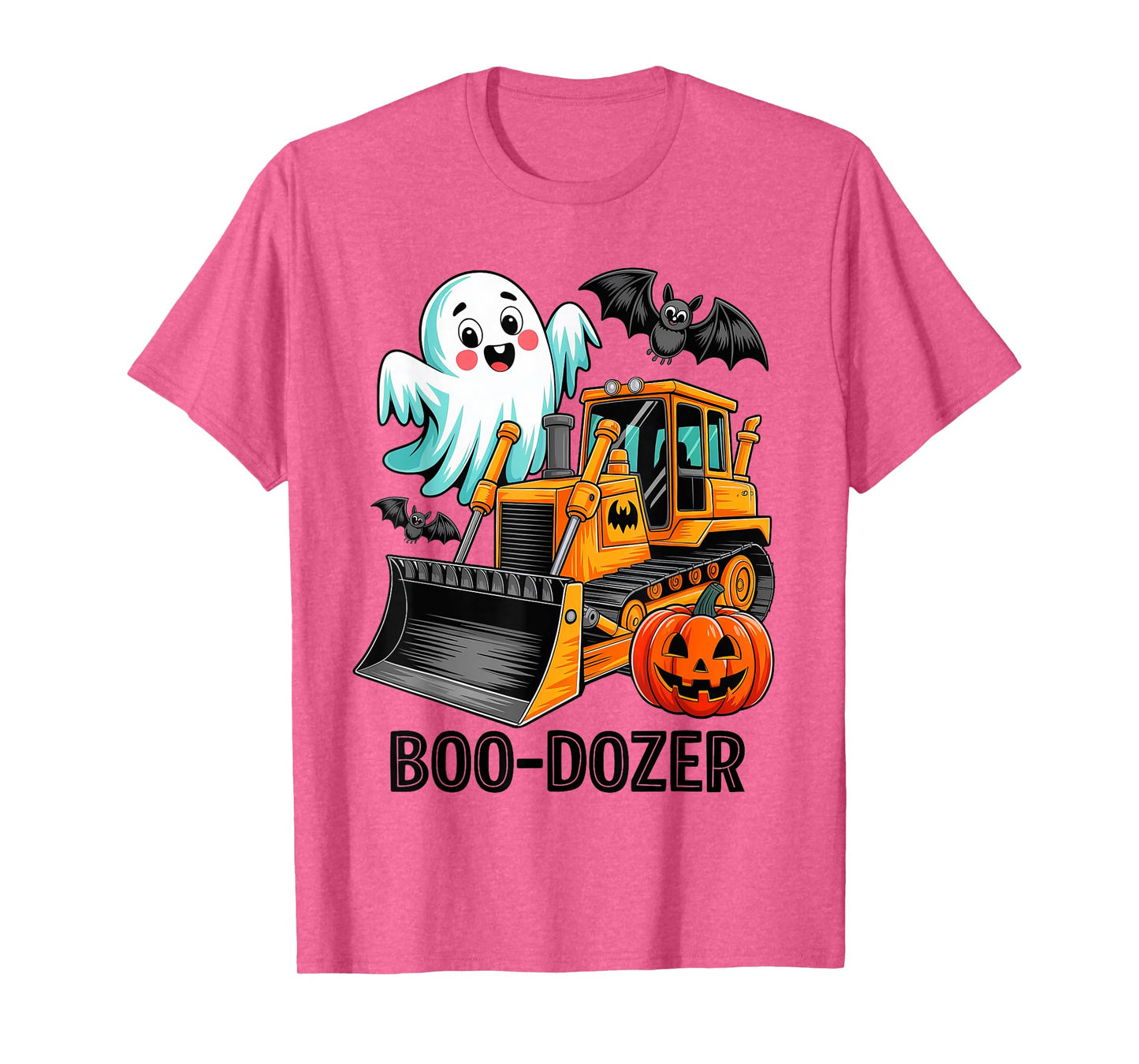 Halloween Bulldozer Construction Trucks Ghost Halloween Kids T-Shirt