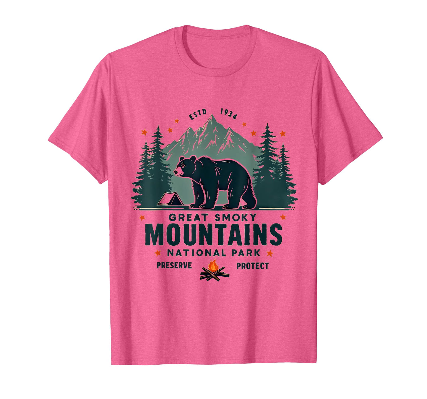Great Park Smoky Mountains Bear Hiking Adventure T-Shirt