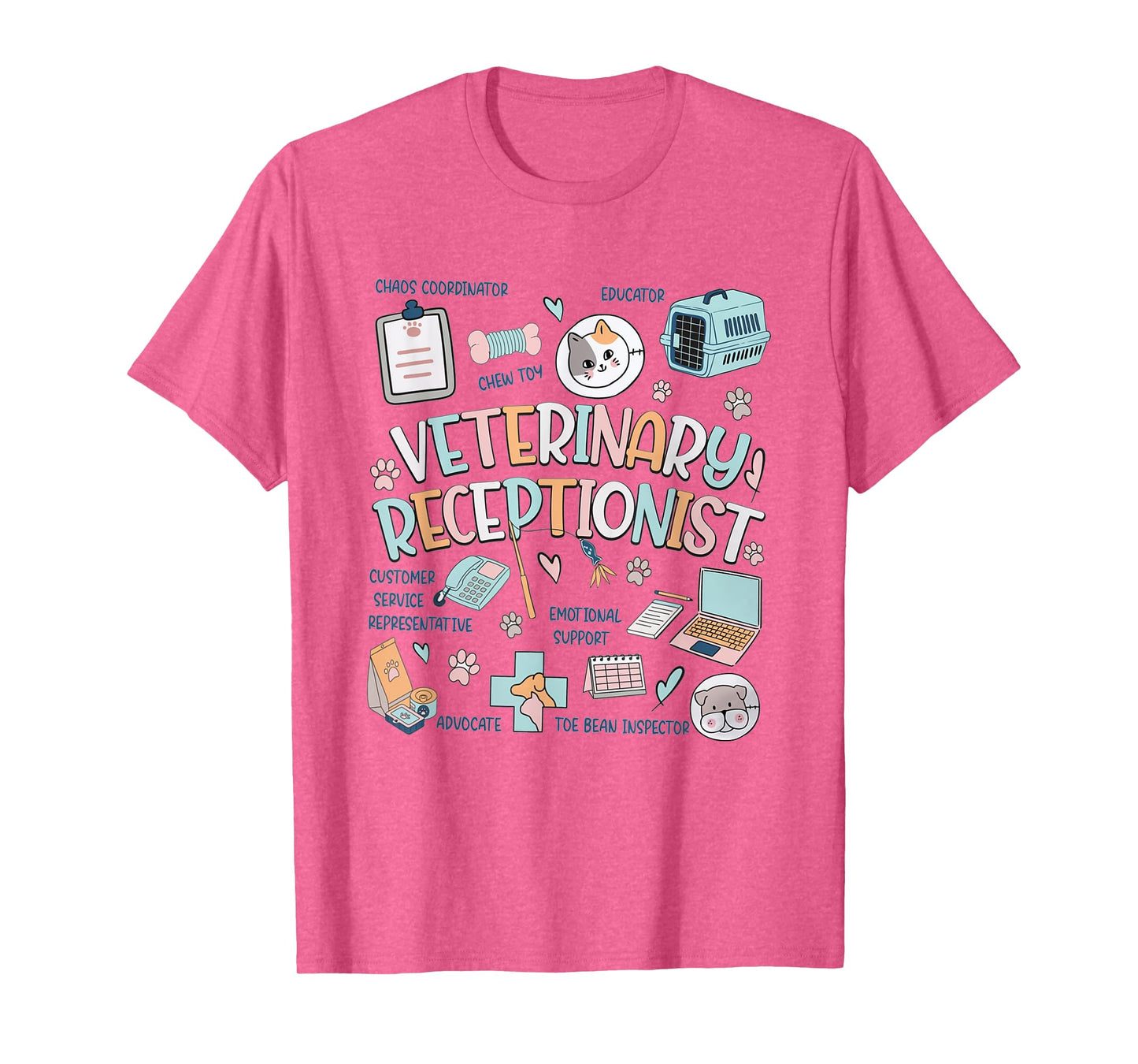 Veterinary Receptionist Pet Lover Future Vet Assistant T-Shirt