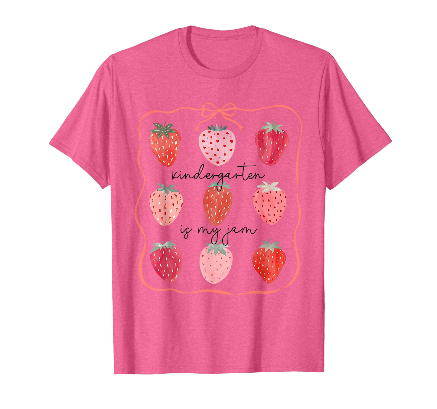 Kindergarten Is My Jam Strawberry Back to School Girls Boys T-Shirt