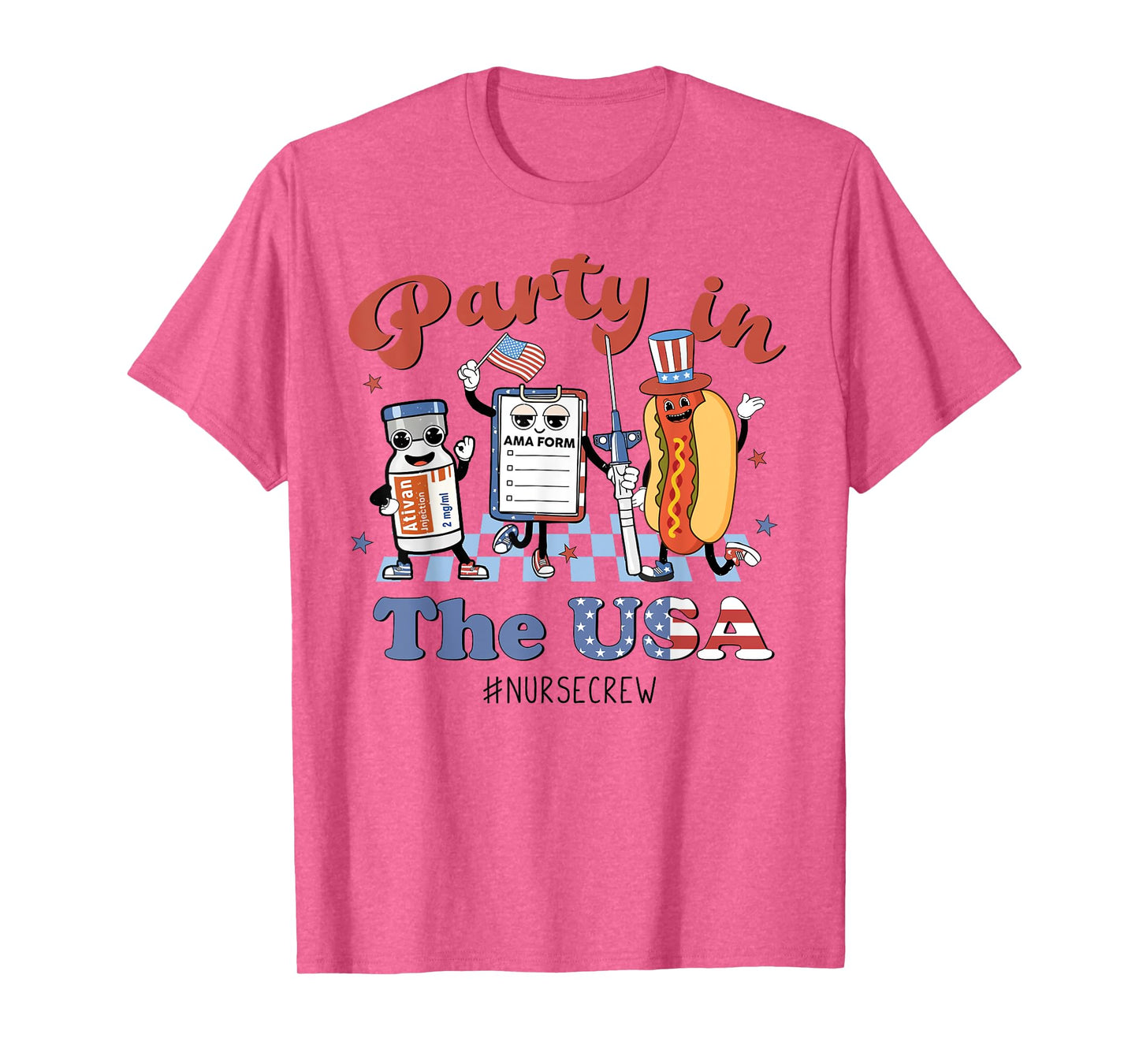 4th Of July Nurse Party in the USA ICU Nurse Crew ER EMS CNA Women Men T-Shirt