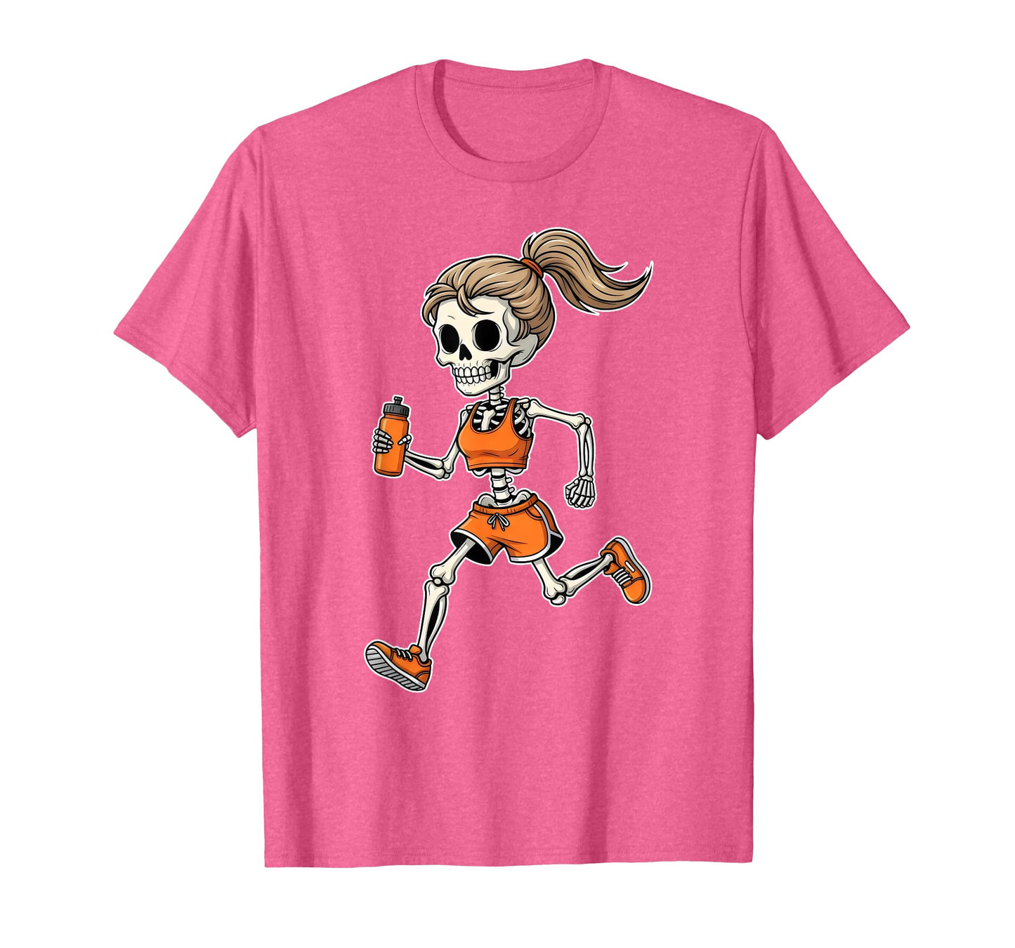 Running Skeleton Halloween Costume Spooky Runner Women Men T-Shirt