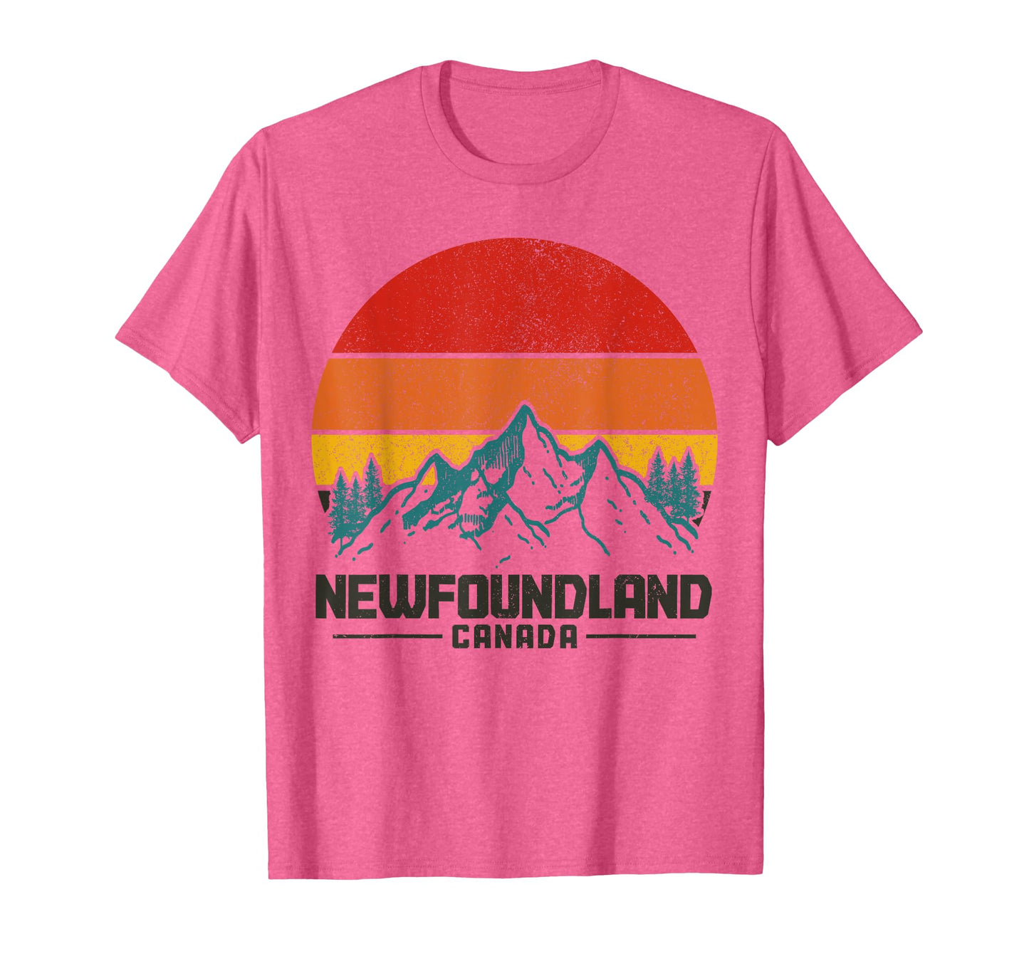 Newfoundland Canada Vintage Mountains Hiking Nature Canadian T-Shirt