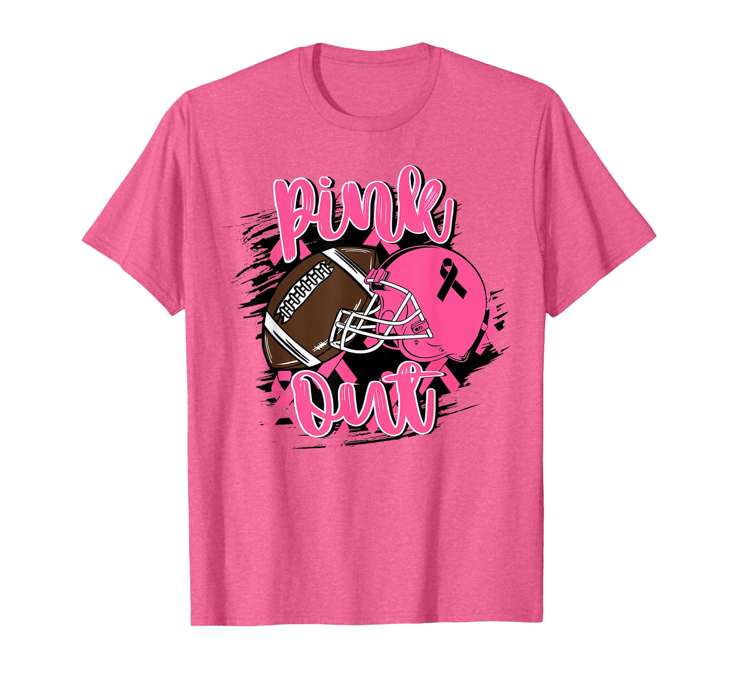 Pink Out American Football Breast Cancer Awareness Warrior T-Shirt