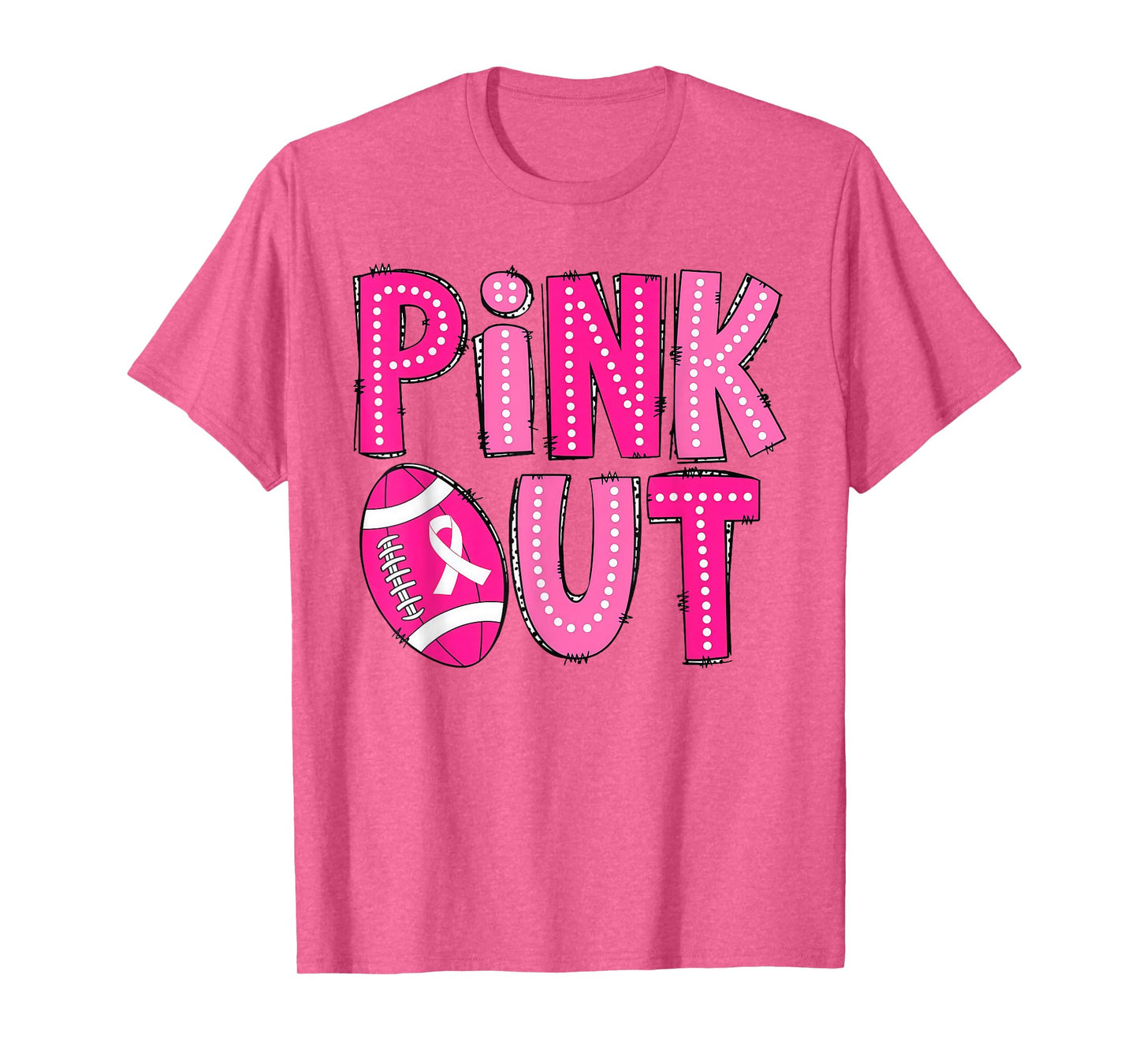 Pink Out American Football Tackle Breast Cancer Awareness T-Shirt