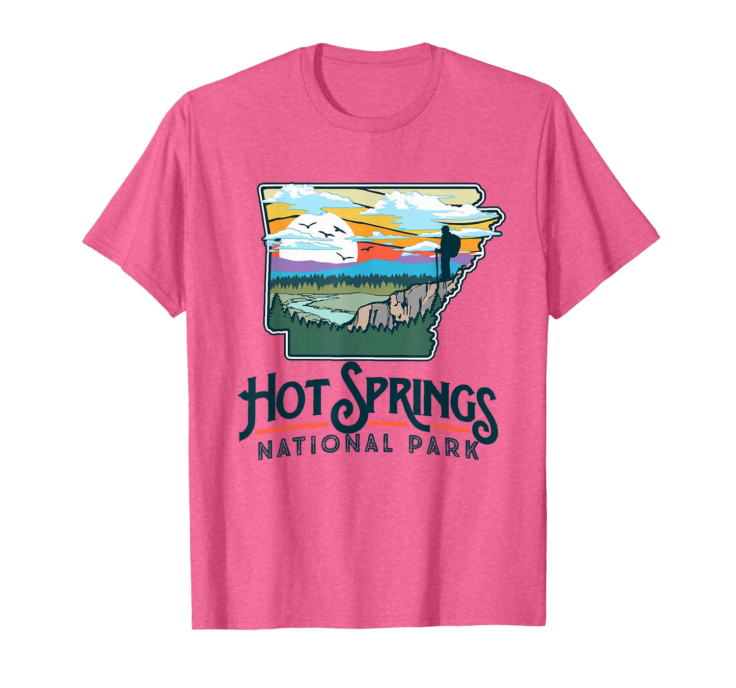 Hot Springs National Park Arkansas Nature Illustration T-Shirt