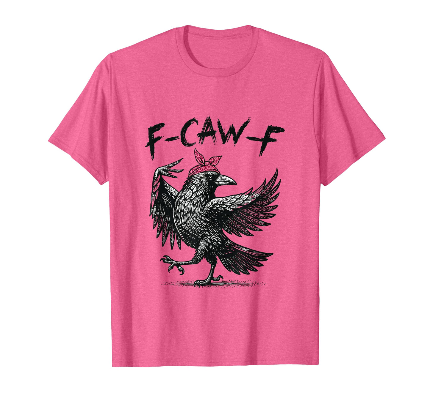 Funny F-CAW-F Crow Raven Black Bird Women Bow Headband T-Shirt