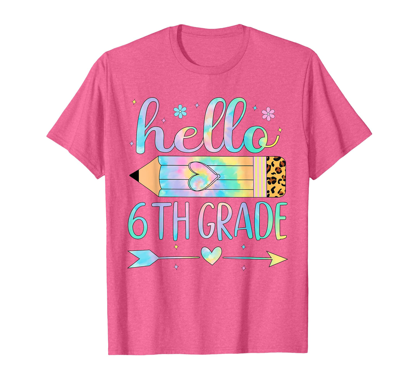 Tie Dye 6th Grade Back To School Hello Sixth Grade Teacher T-Shirt