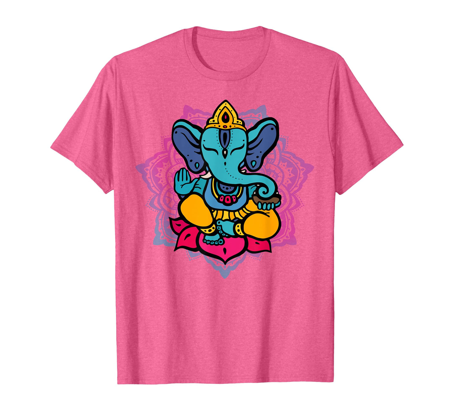 Beautiful Ganesha in Yoga Lotus Meditation Mandala T-Shirt T-Shirt