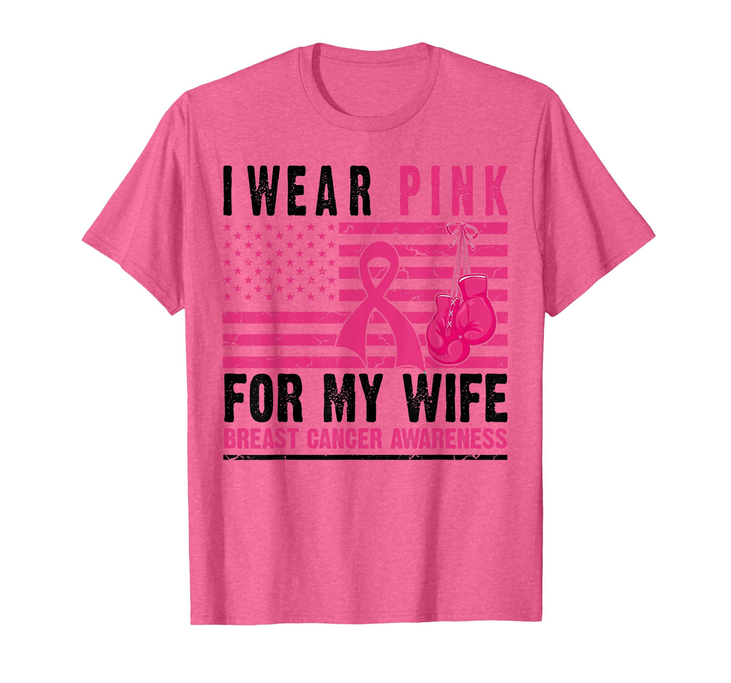 I Wear Pink for My Wife Breast Cancer Husband Cancer Warrior T-Shirt