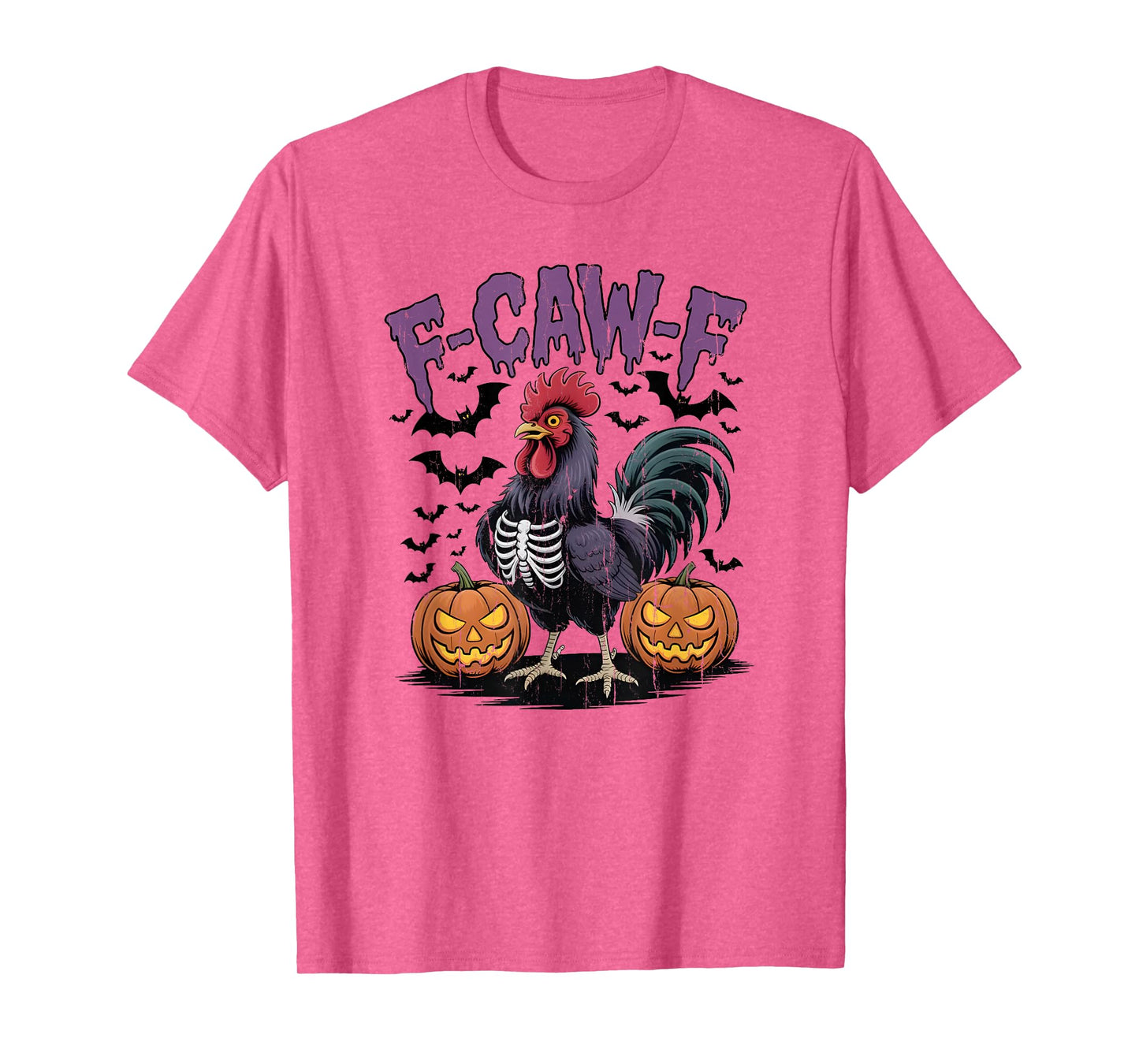 F-Caw-F Rooster, Funny Skeleton Chicken, Funny Halloween T-Shirt