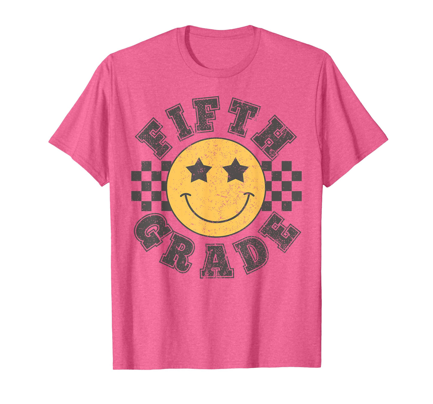 Retro 5th Grade Team Smile Face Back To School Teachers Kids T-Shirt