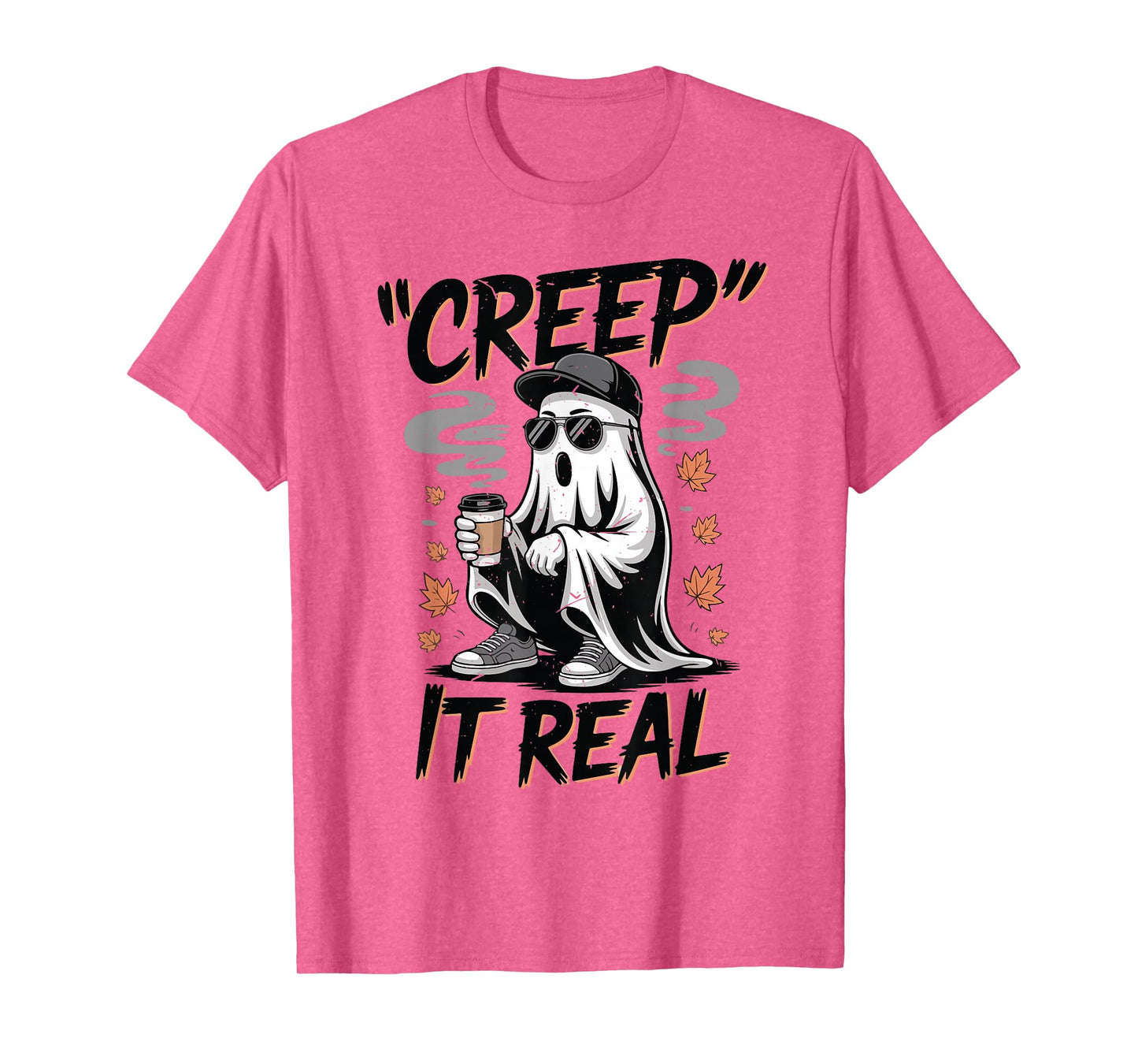 Boy Toddler Creep It Real Funny Halloween Ghost Drink Coffee T-Shirt