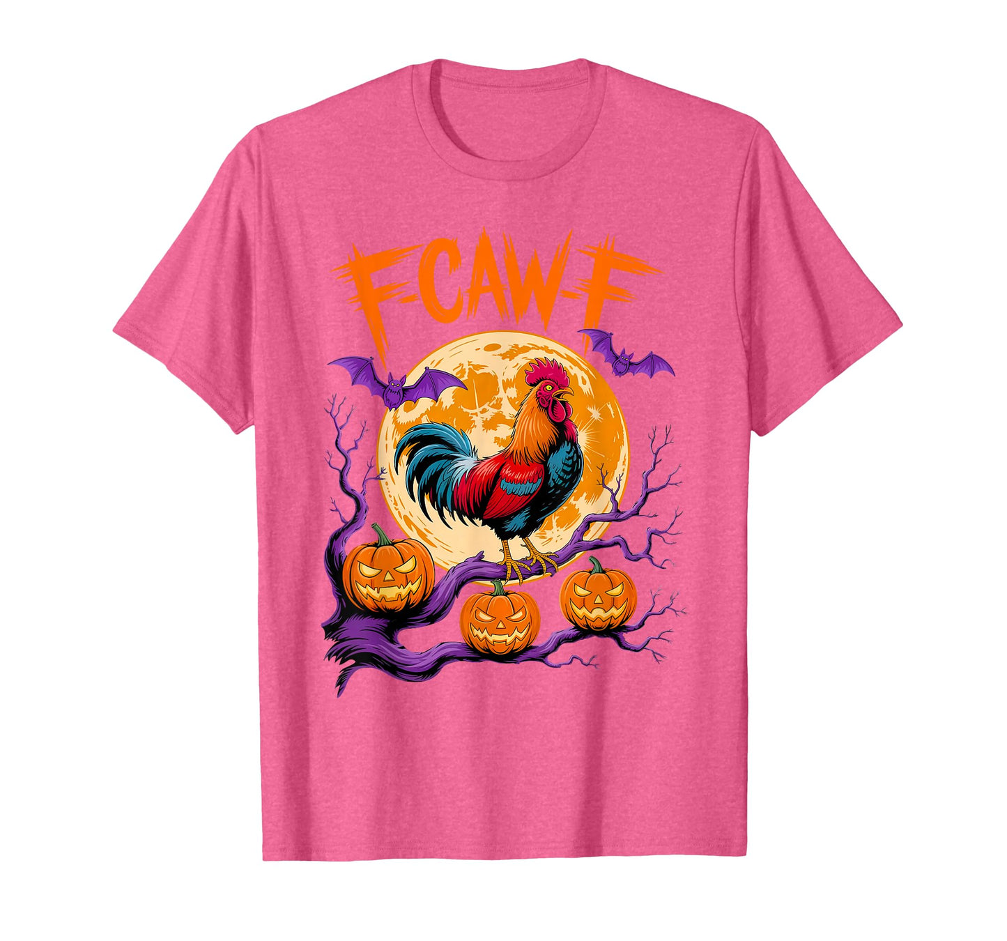 Funny F-Caw-F Chicken Halloween Spooky Chicken F-Caw-F Meme T-Shirt