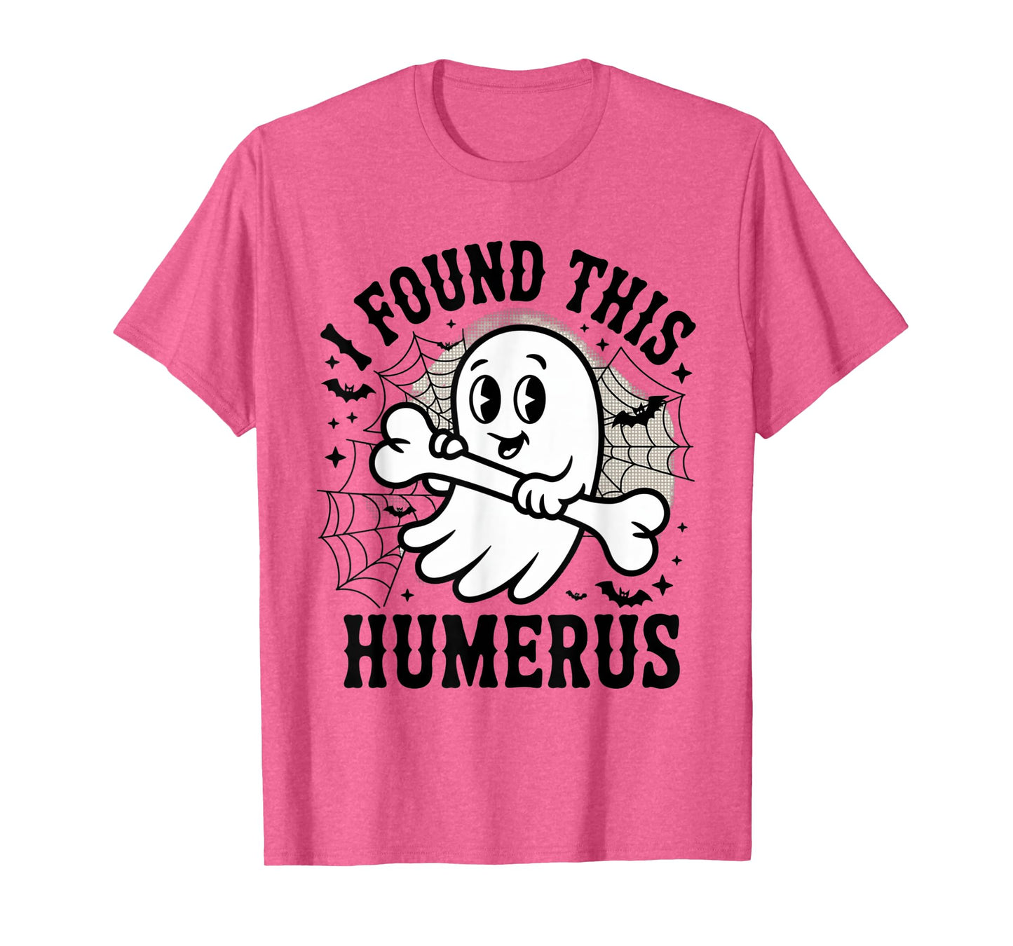 I Found This Humerus Funny Halloween Ghost Skeleton Womens T-Shirt
