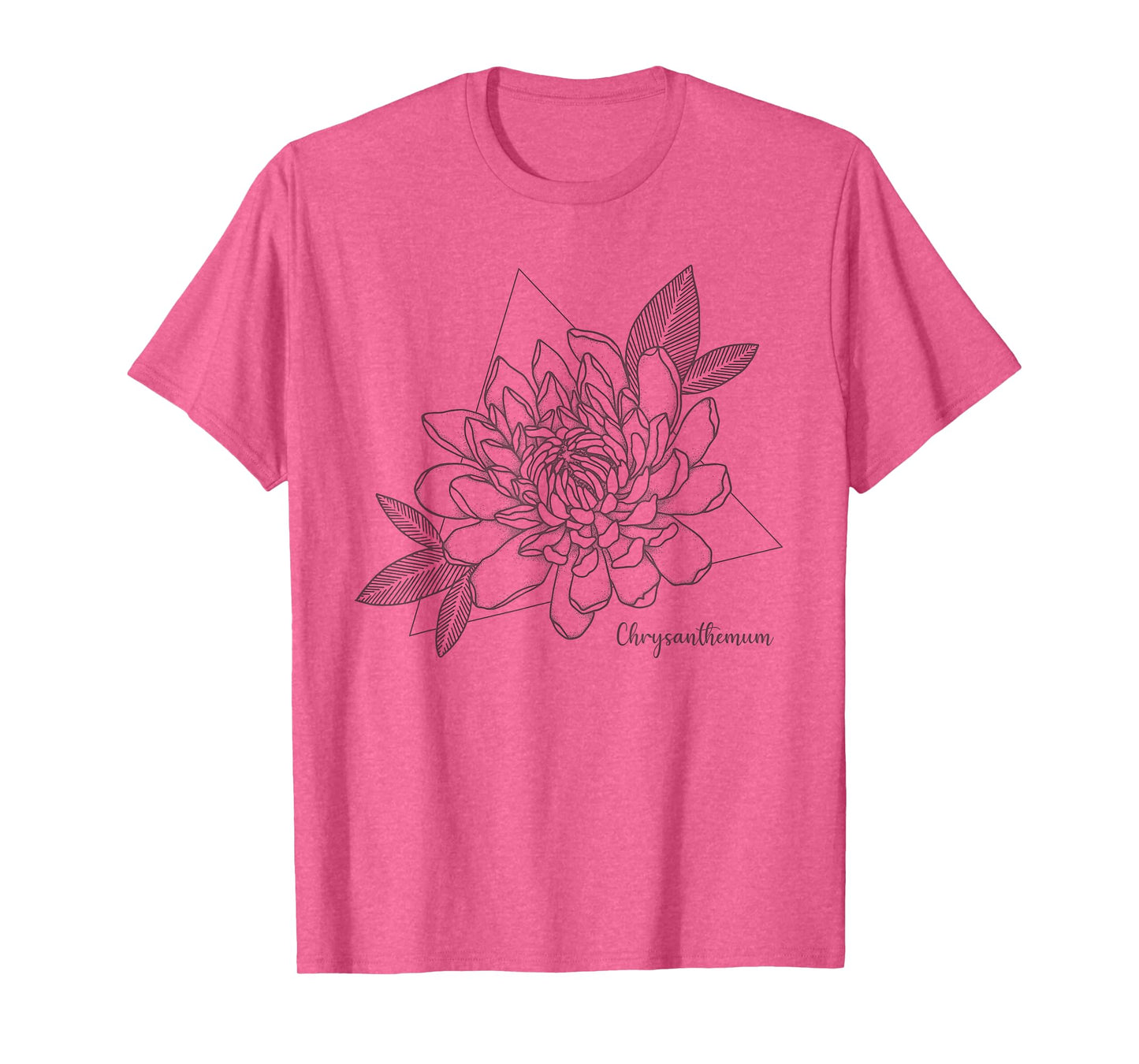 Chrysanthemum Flower Minimalist Aesthetic Abstract Vintage T-Shirt