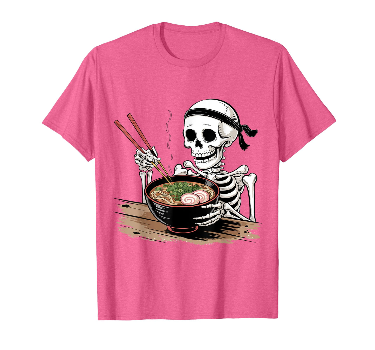 Japanese Skeleton Eating Ramen Noodles for Men Women Kids T-Shirt