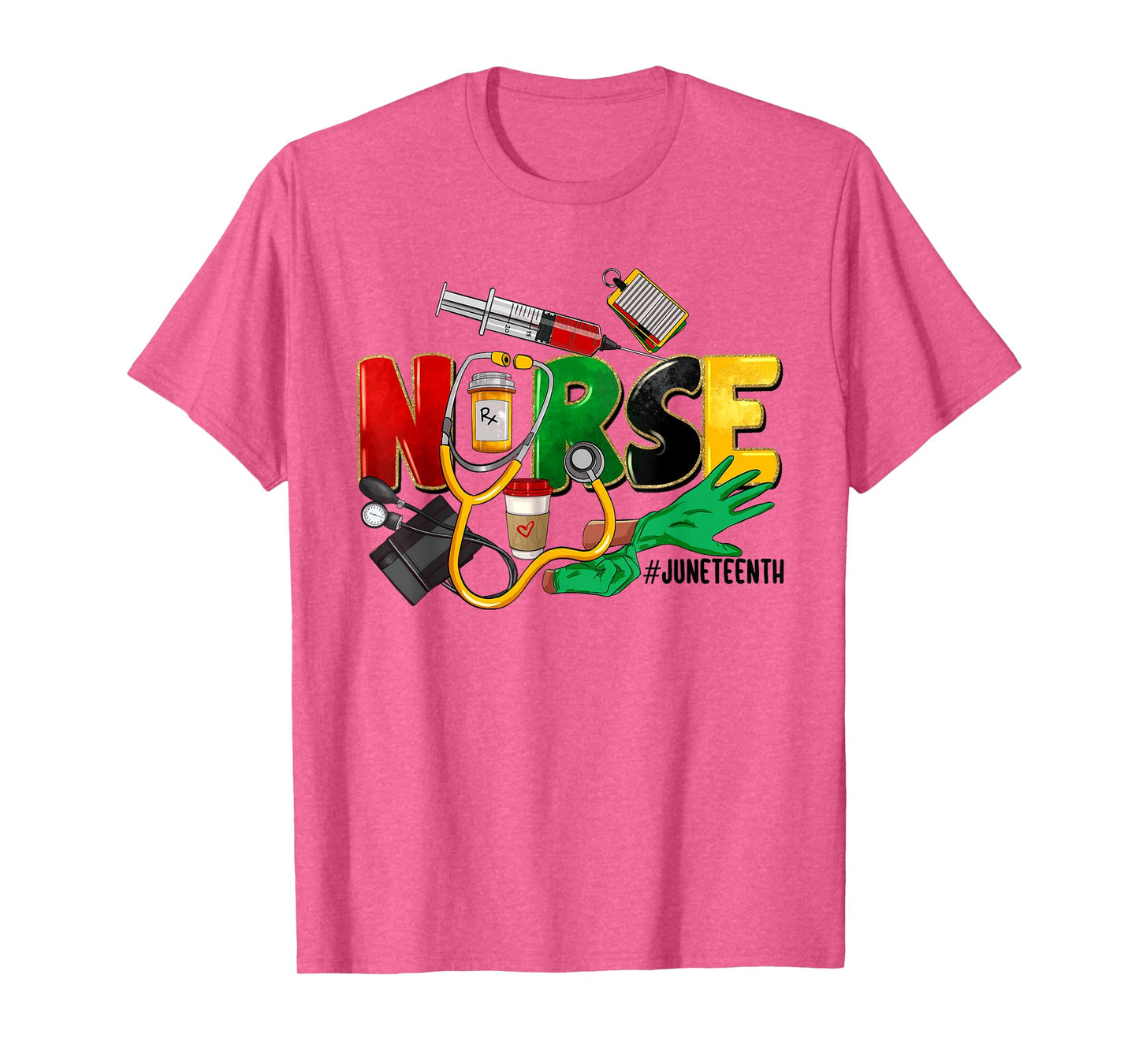 Juneteenth Nurse Black Women Black History Month Nursing T-Shirt