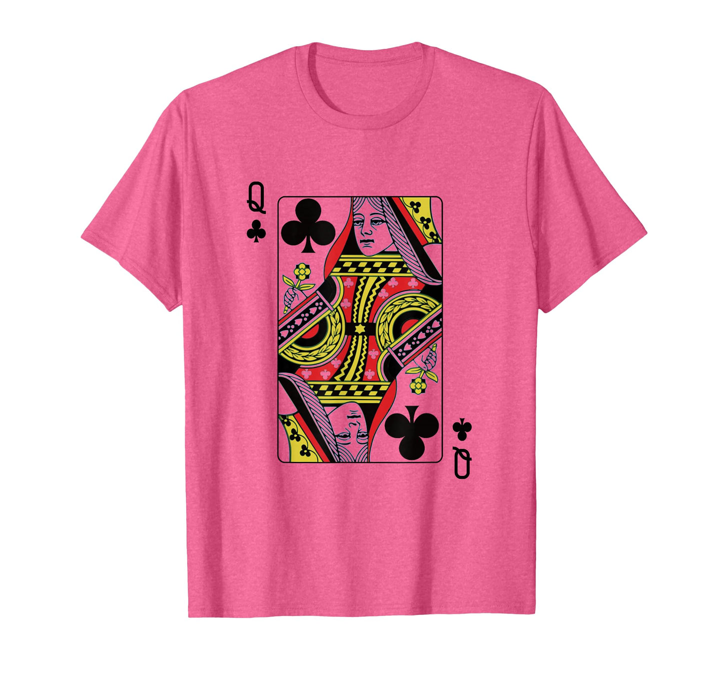 Queen Of The Clubs Playing Card Poker T-Shirt