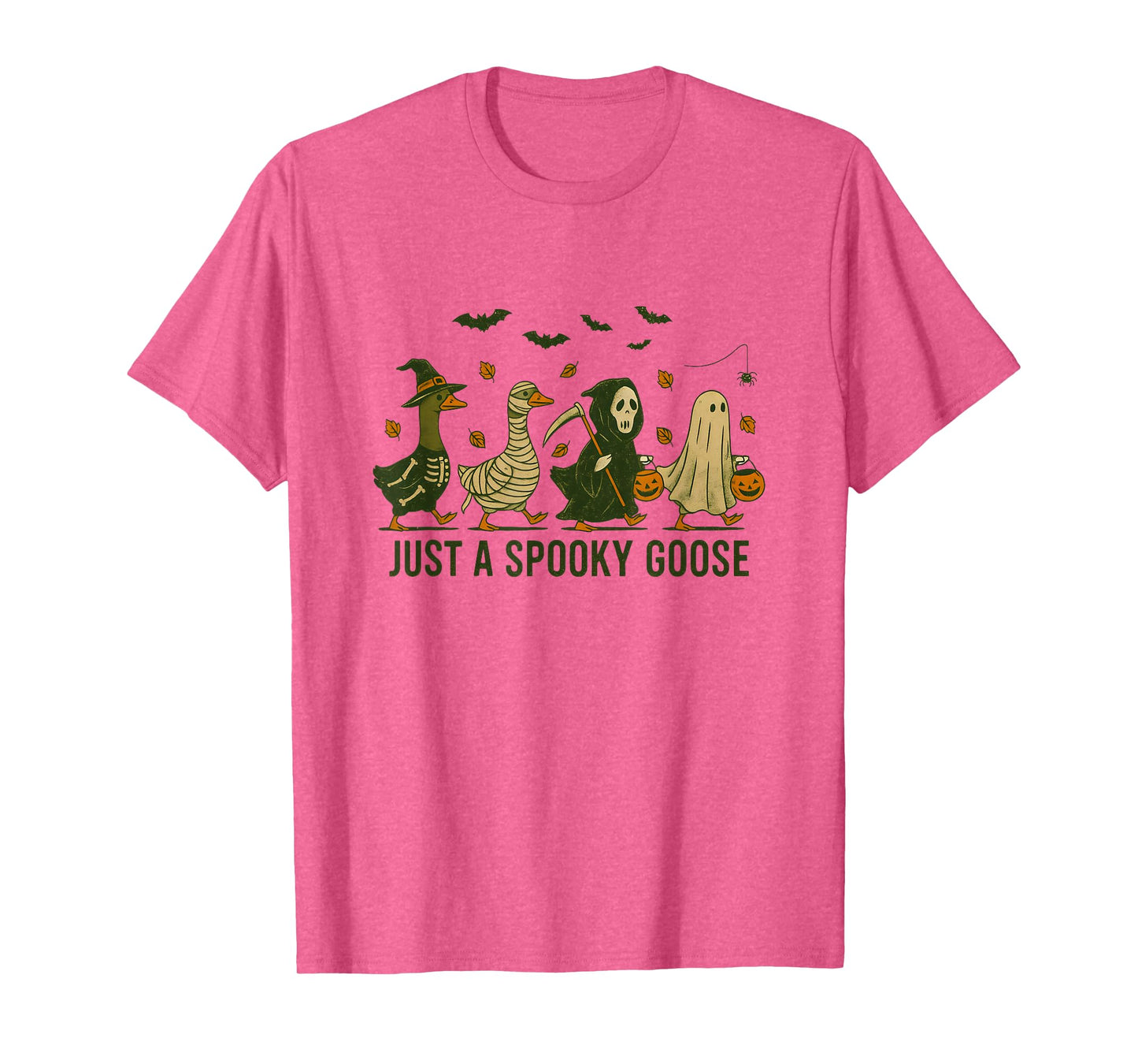 Just A Spooky Goose Vintage Silly Goose Halloween Costume T-Shirt