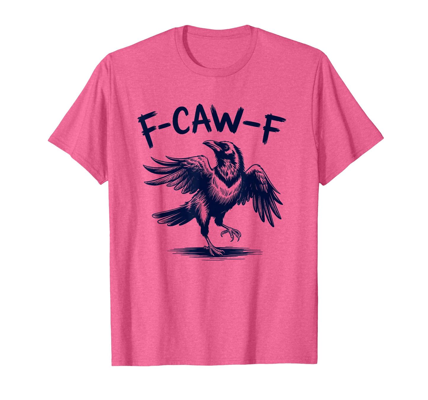 Black Crow F-Caw-F Funny Bird Moon Gothic Adult Humor T-Shirt