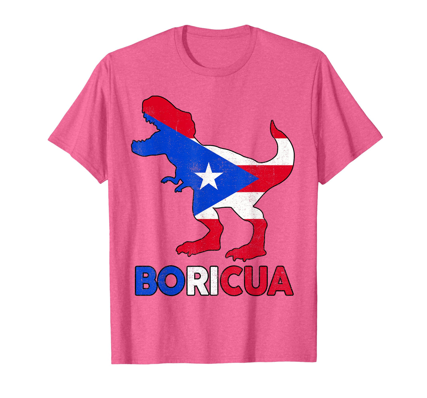Boricua Puerto Rico Boys Dino Rican Flag Hispanic Heritage T-Shirt