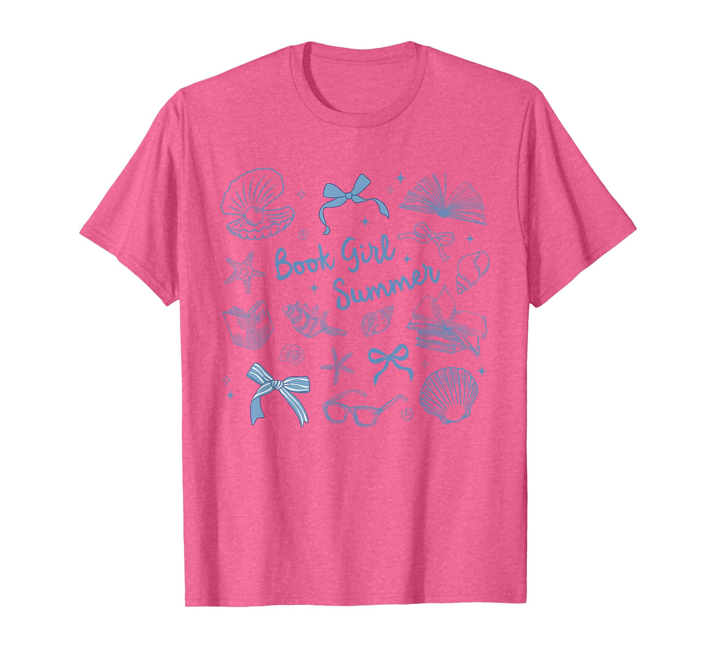 Girl Reading Book Summer Funny Beach Vacation For Book Lover T-Shirt