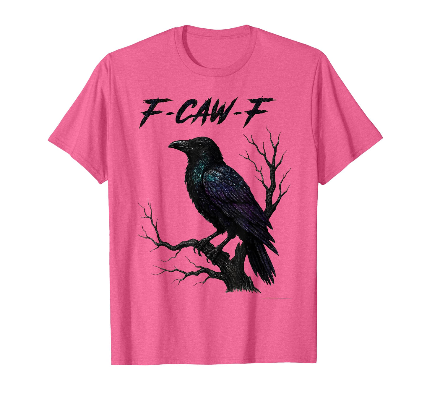 F-Caw-F Funny Raven Black Crow Spooky Season Halloween Retro T-Shirt