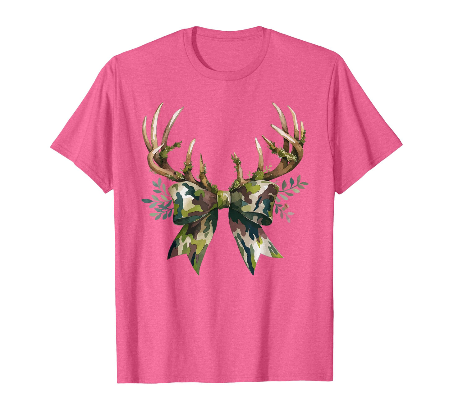 Coquette Camo Bow Camouflage Antlers Hunting Duck Women Girl T-Shirt