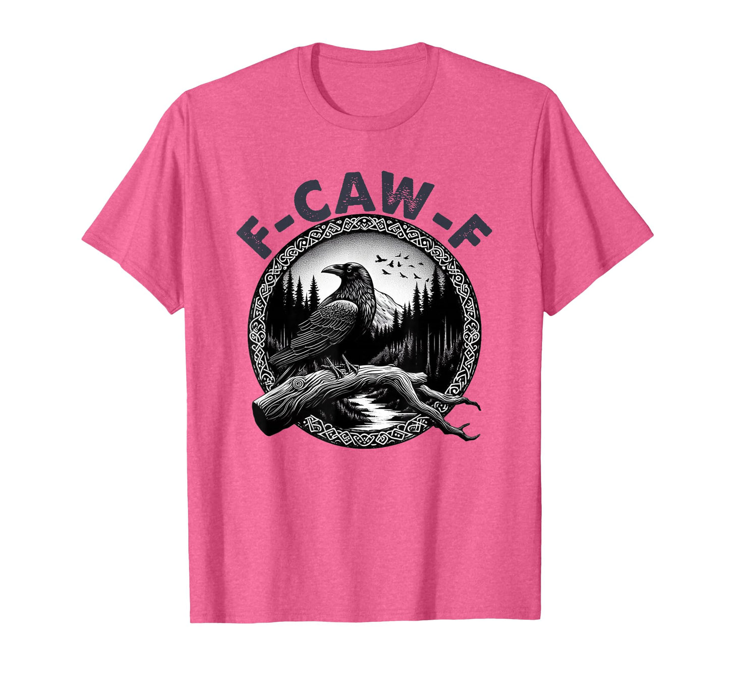 F-Caw-F Black Crow Pun Funny Bird Cawing Grunge Halloween T-Shirt