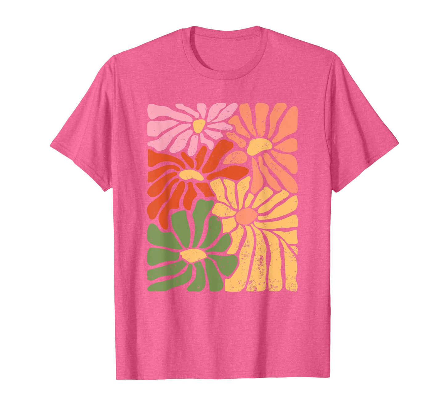 Womens Boho Floral Wildflower Cute Daisy Flower Botanical T-Shirt