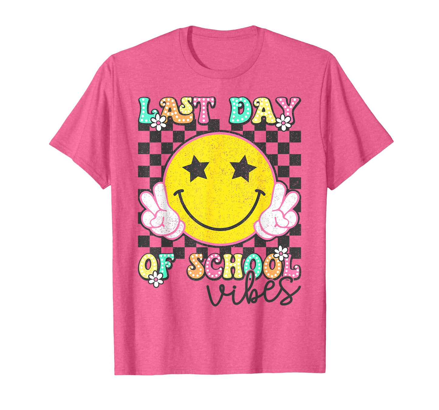 Last Day of School Vibes Groovy Graduation Kids Boys Girls T-Shirt
