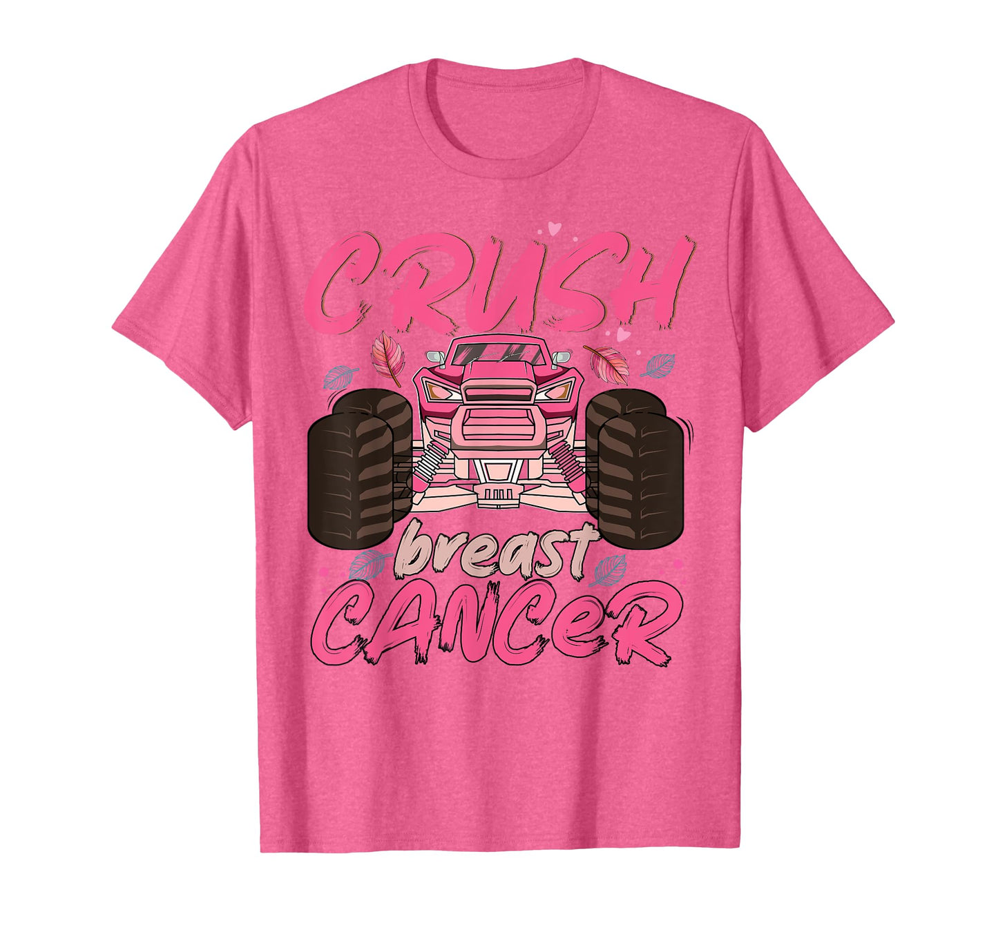 Crush Cancer Monster Truck Breast Cancer Awareness Toddler T-Shirt