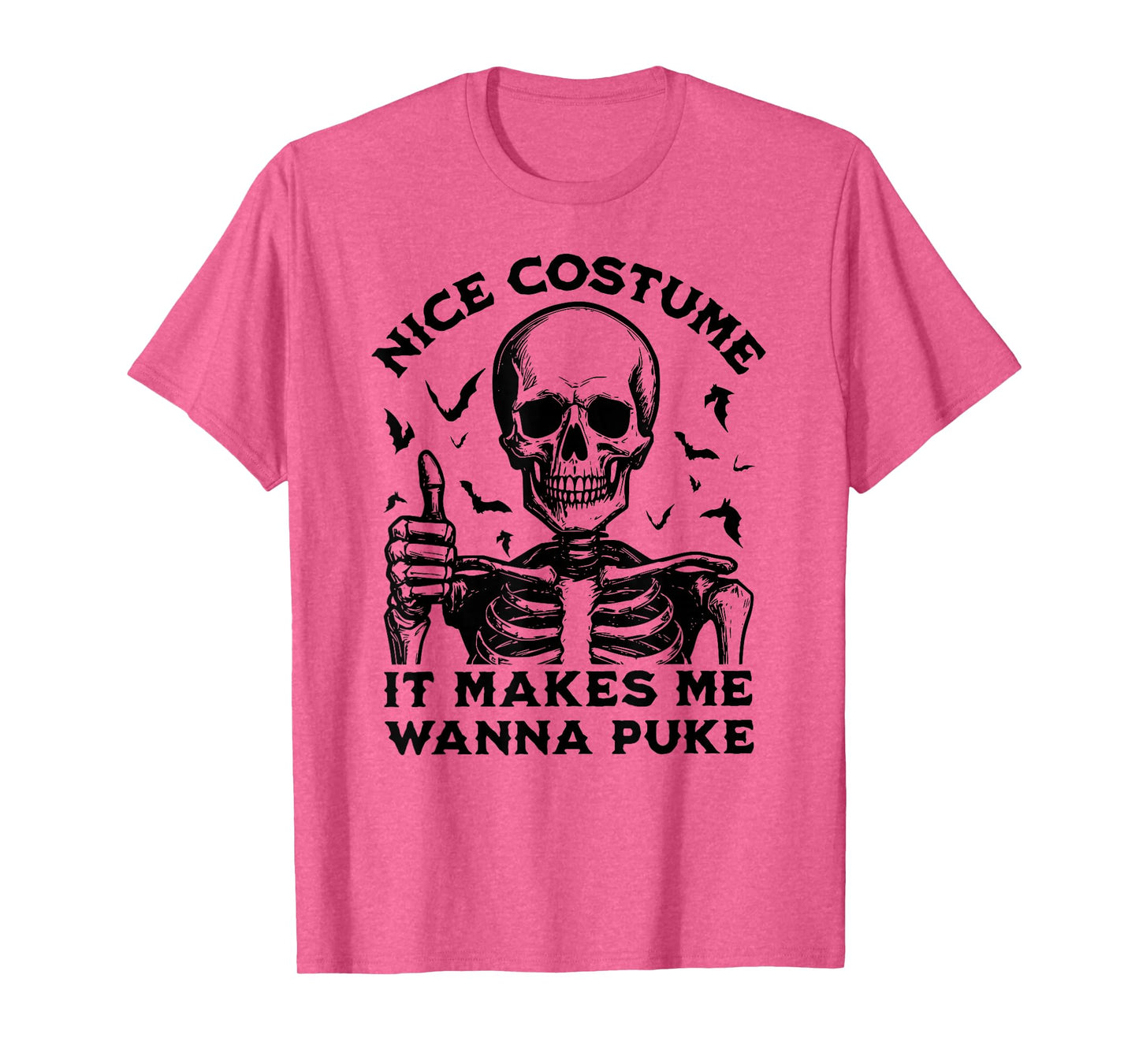 Nice Costume It Makes Me Wanna Puke Funny Halloween Skeleton T-Shirt