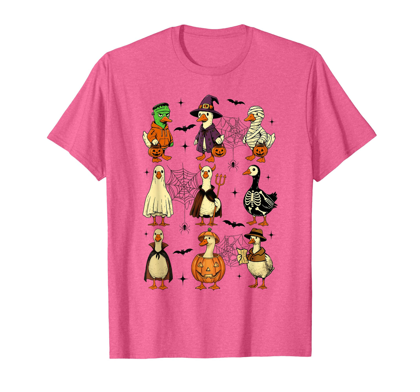 Cute Gooses Witch Pumpkin Skeleton Costume Cosplay Halloween T-Shirt