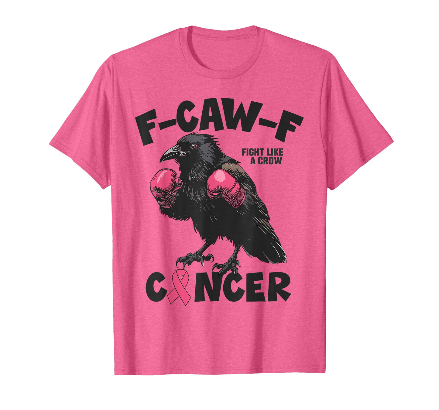 Black Crow F-Caw-F Breast Cancer Awareness Pink Ribbon T-Shirt