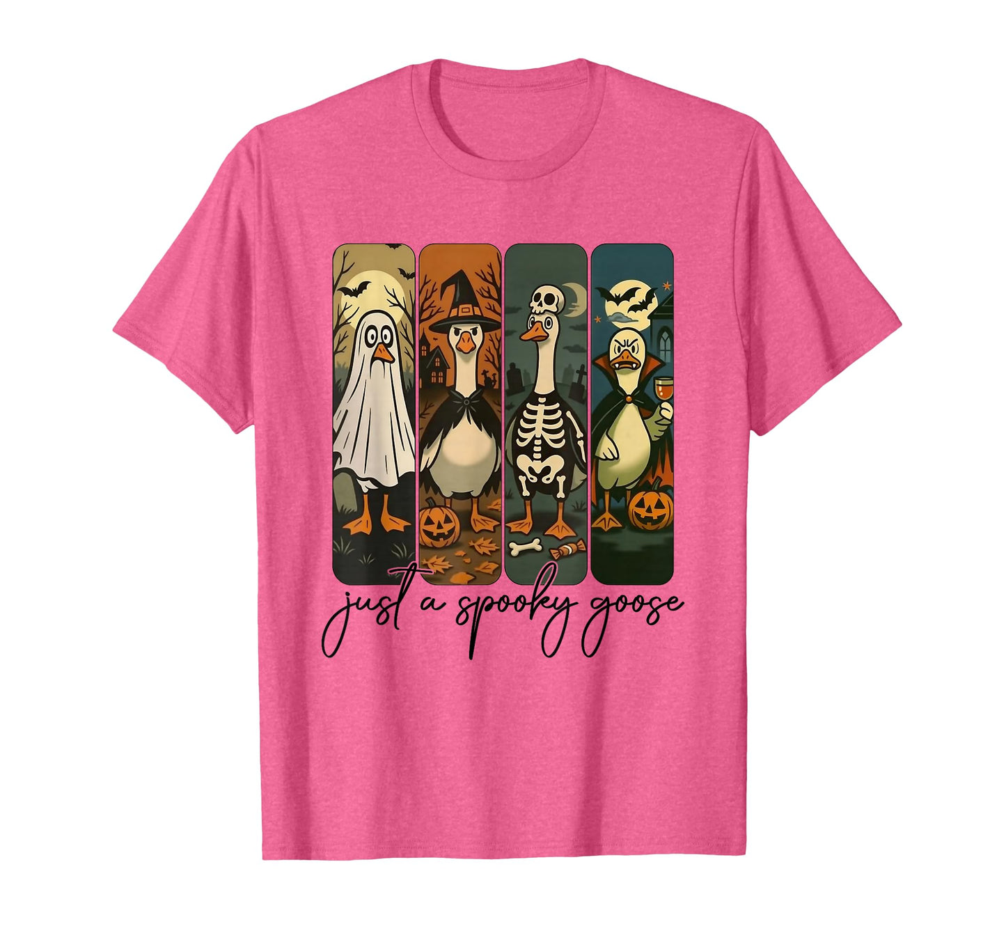 Just A Spooky Goose Halloween Silly Goose Funny Halloween T-Shirt
