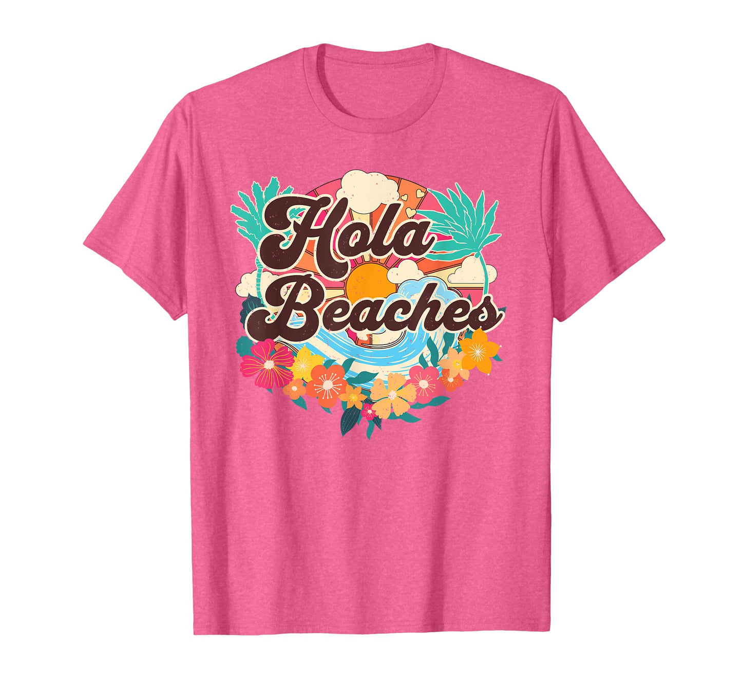 Hola Beaches Funny Beach Summer Vacation Family Matching Men Women Kids T-Shirt