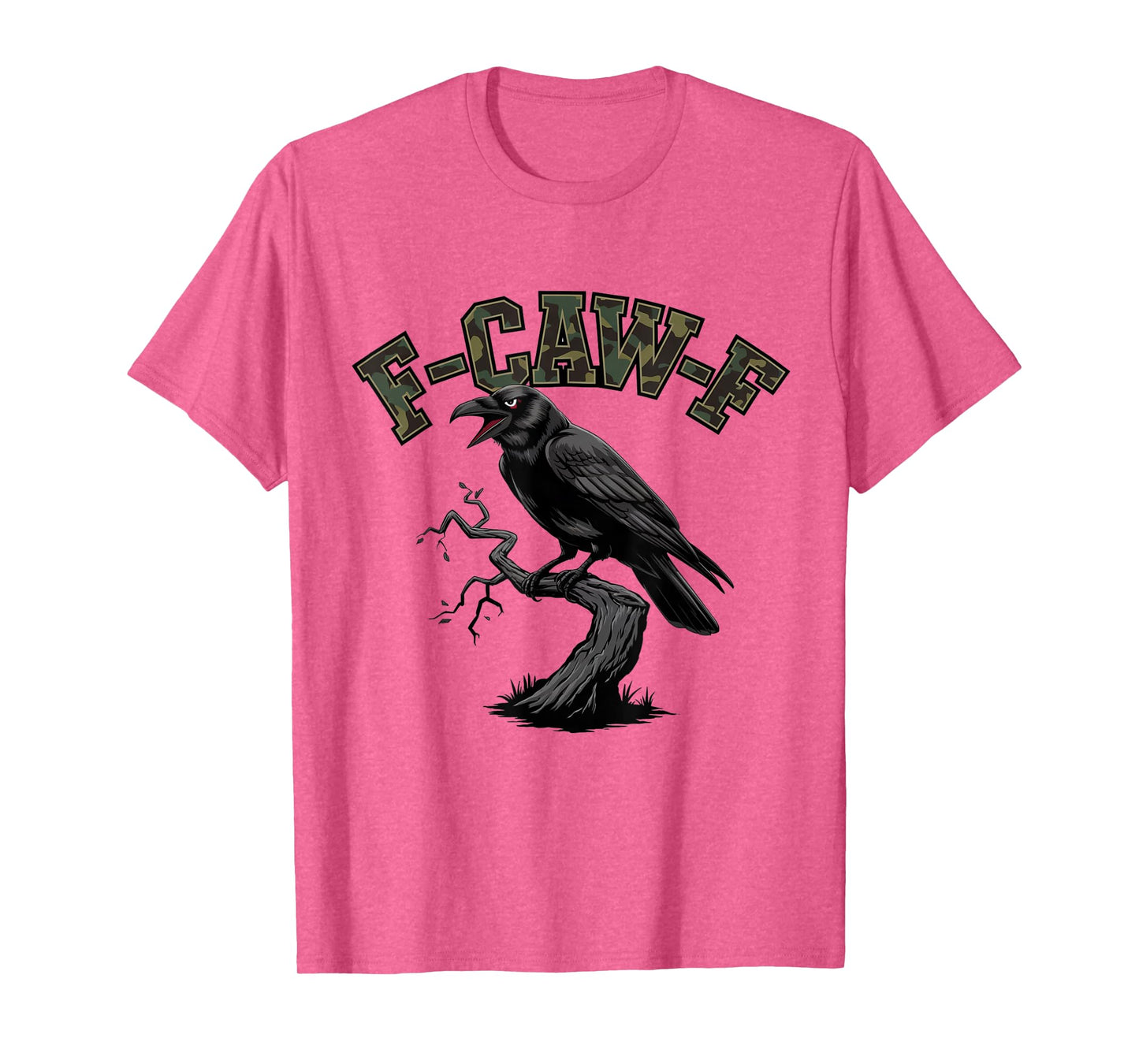 Black Crow F-Caw-F Funny Black Bird T-Shirt
