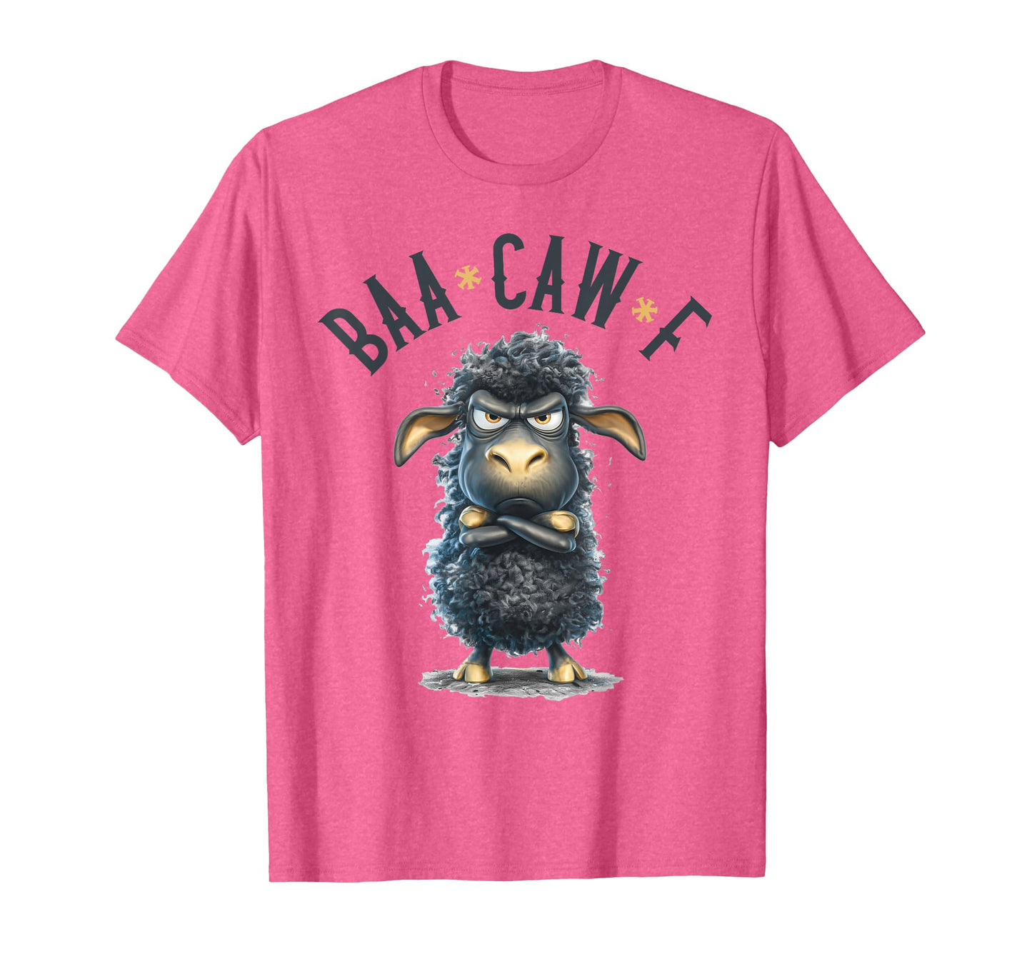 Funny Back Off Black Sheep Baa + Crow Caw Pun for Introverts T-Shirt