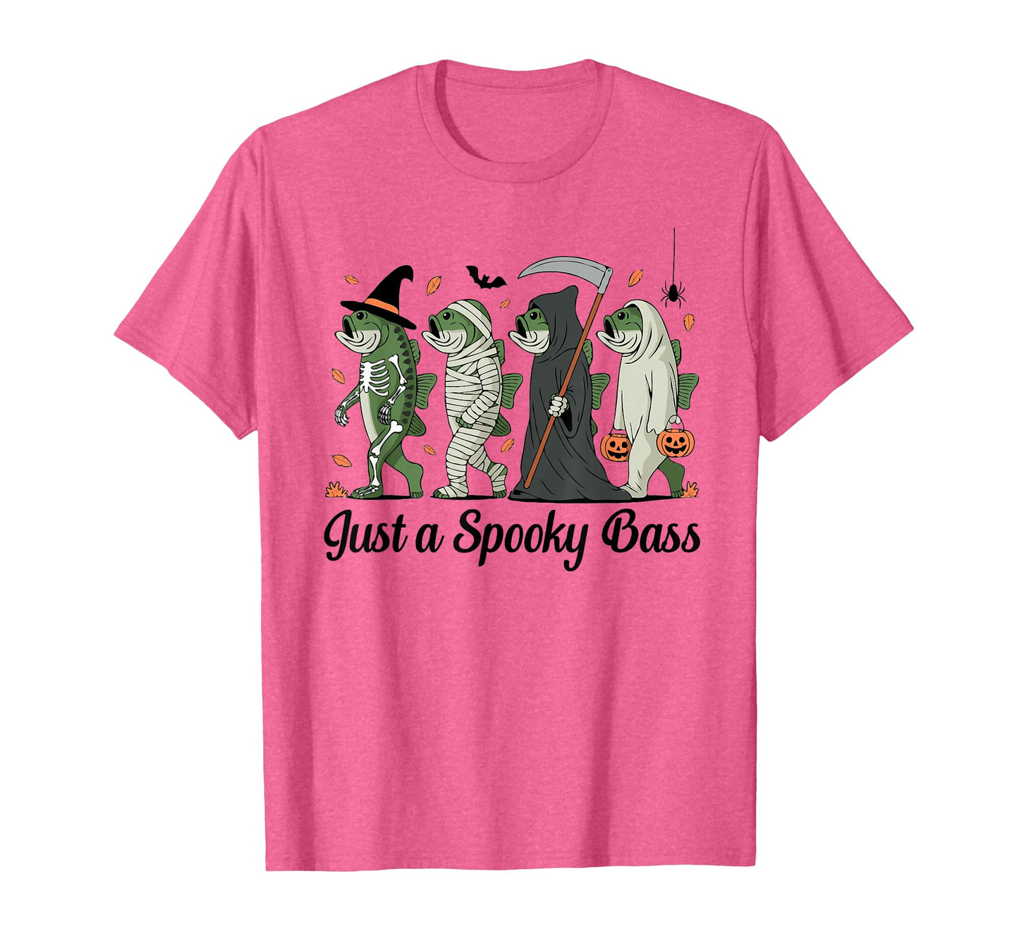 Spooky Bass Angling Fishing Halloween T-Shirt