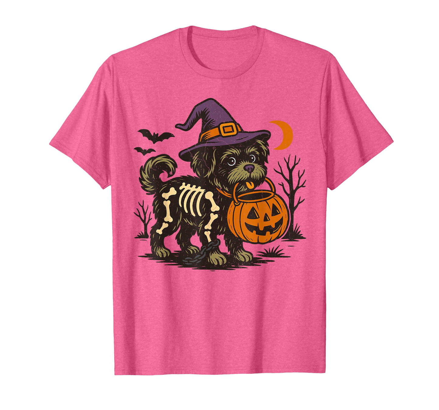 Halloween Shih Tzu Tees Dog Skeleton Spooky Chinese Lion Dog T-Shirt