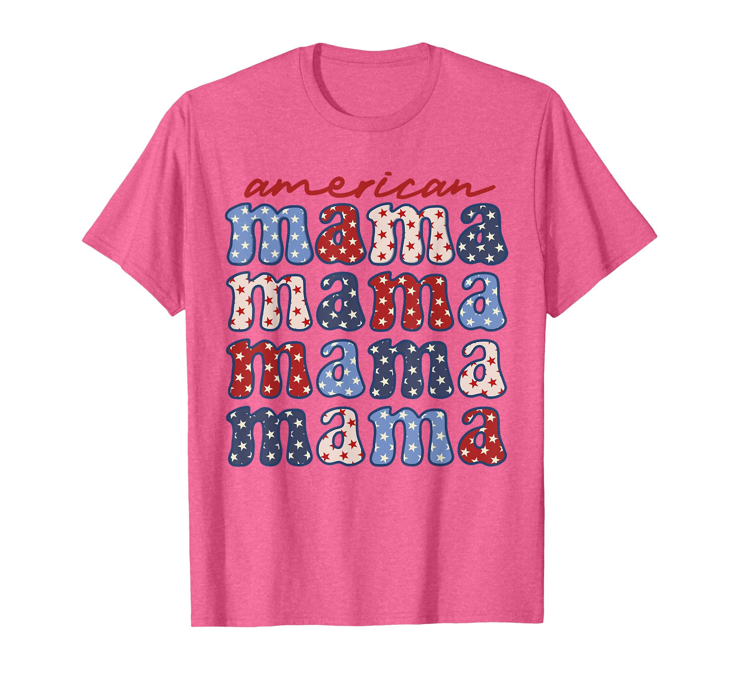 American Mama Mother's Day 4th Of July American Flag T-Shirt